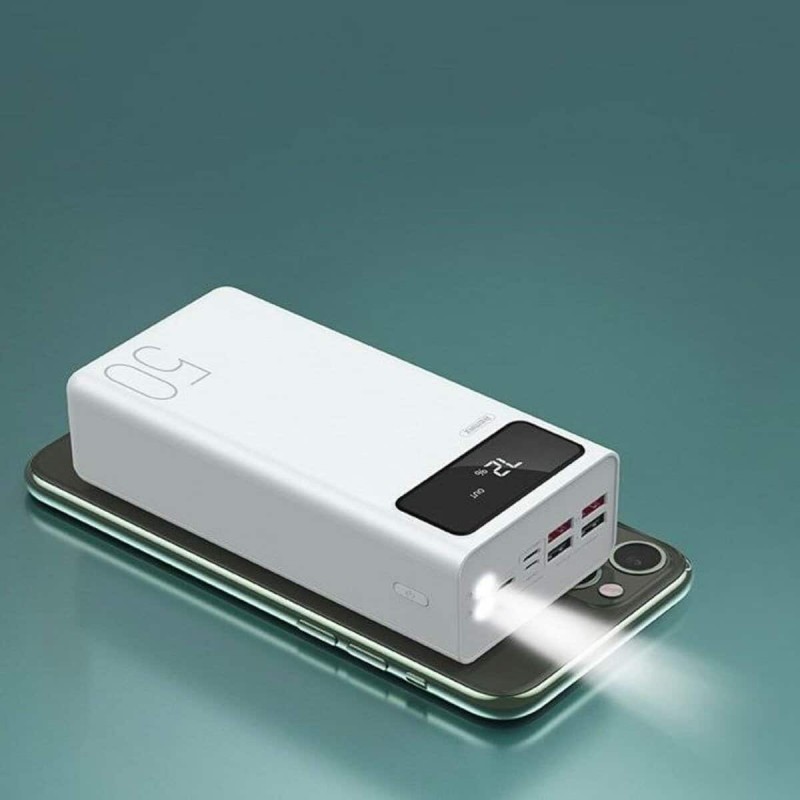 Зовнішній акумулятор REMAX Mengine Series 30000mAh 4USB Power Bank RPP-112 White