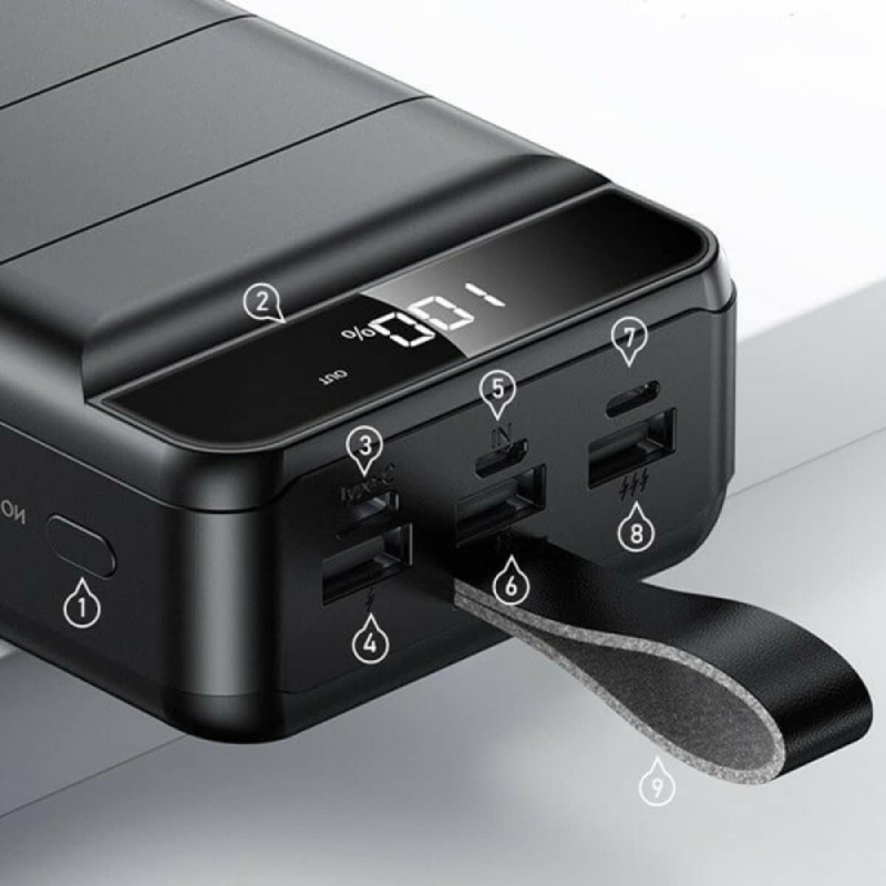 Зовнішній акумулятор REMAX Leader Series 2.1A Fast Charging Power Bank 50000mAh RPP-185 Black