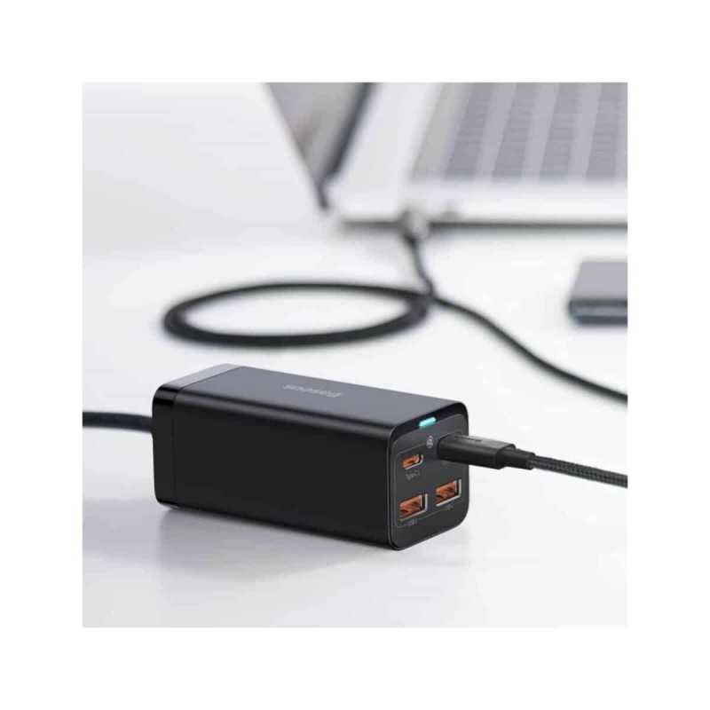 МЗП Baseus GaN3 Pro Desktop Fast Charger 2U+2C 100W EU Black