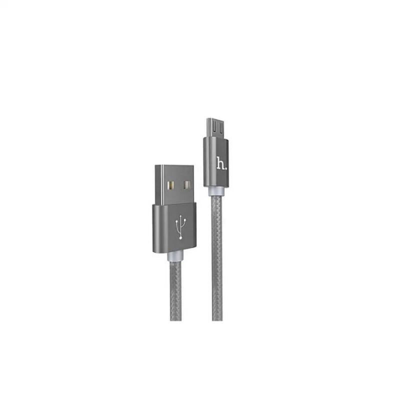 Кабель HOCO X2 USB to Micro 2.4A, 1m, nylon, aluminum connectors,Tarnish
