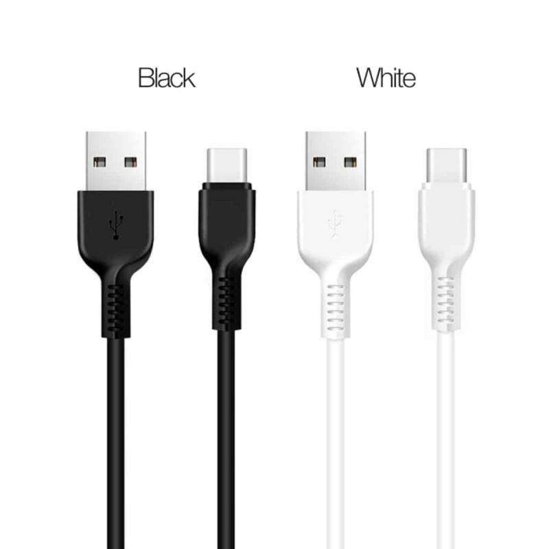 Кабель HOCO X20 USB to Type-C 3A, 1m, PVC, TPE connectors, Black