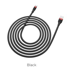 Кабель HOCO U72 USB to Micro 2.4A, 1.2m, silicone, TPE connectors, Black