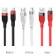 Кабель HOCO U72 USB to Micro 2.4A, 1.2m, silicone, TPE connectors, Black