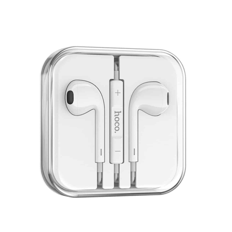 Навушники HOCO M101 Crystal joy wire-controlled earphones with microphone White
