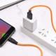 Кабель HOCO X21 Plus USB to Micro 2.4A, 1m, silicone, silicone connectors, Black+Orange