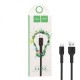 Кабель HOCO U31 USB to iP 2.4A, 1m, nylon, TPE connectors, Black