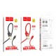 Кабель HOCO U55 USB to iP 2.4A, 1.2m, nylon. zinc connectors, Black
