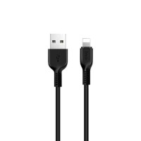 Кабель HOCO X20 USB to iP 2A, 2m, PVC, TPE connectors, Black