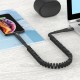 Кабель HOCO U78 USB to iP 2.4A, 0.8-1.2m, nylon, TPE connectors, elastic, Black