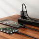 Кабель HOCO U102 Type-C to Type-C+Type-C 5A, 100W 1.5m, nylon, aluminum connectors, Black
