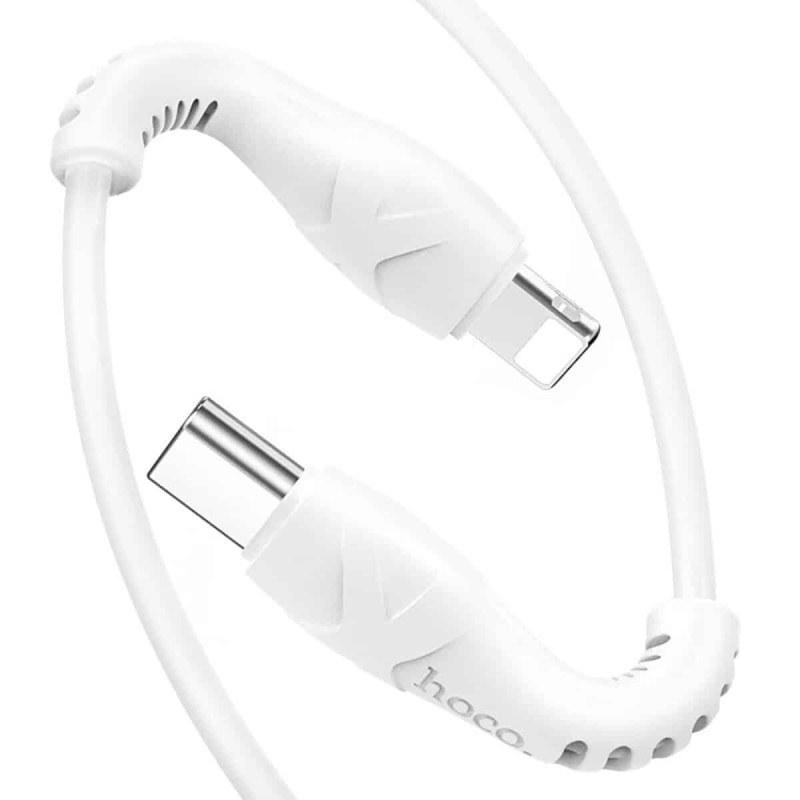 Кабель HOCO X55 Type-C to iP 3A, 20W, PVC, PVC connectors, White