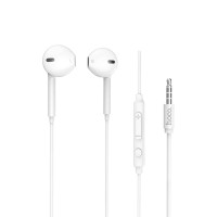 Навушники HOCO M55 Memory sound wire control earphones with mic White