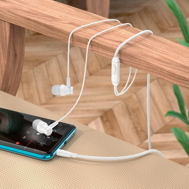 Навушники BOROFONE BM67 Talent universal earphones with mis White