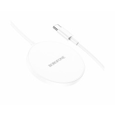 Бездротовий зарядний пристрій BOROFONE BQ17 Original series magnetic wireless fast charger White