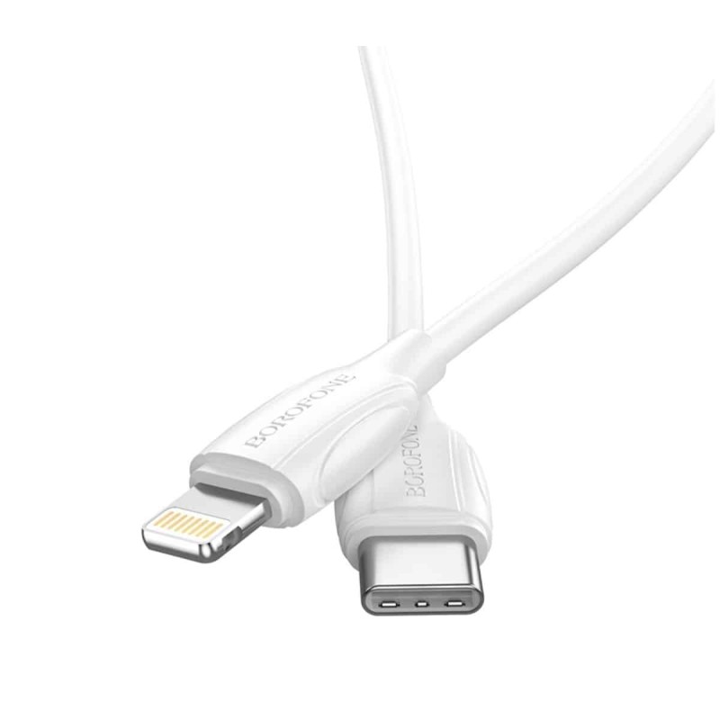 Кабель BOROFONE BX19 Double-speed PD charging data cable for iP 2m White