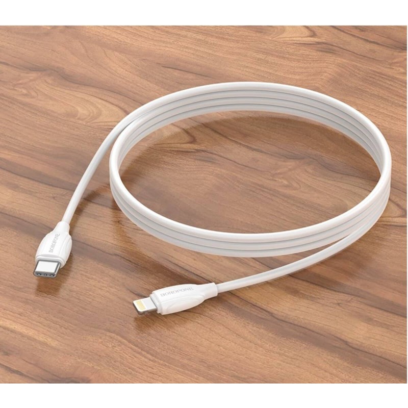 Кабель BOROFONE BX19 Double-speed PD charging data cable for iP 2m White