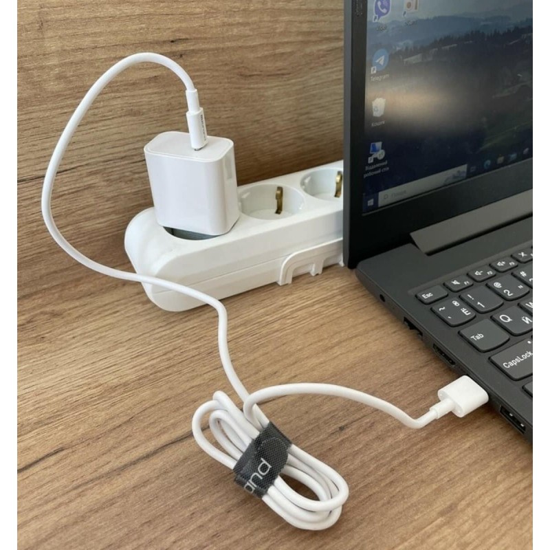 Мережевий зарядний пристрій Mibrand MI-16 20W PD + Quick Charger USB-C White