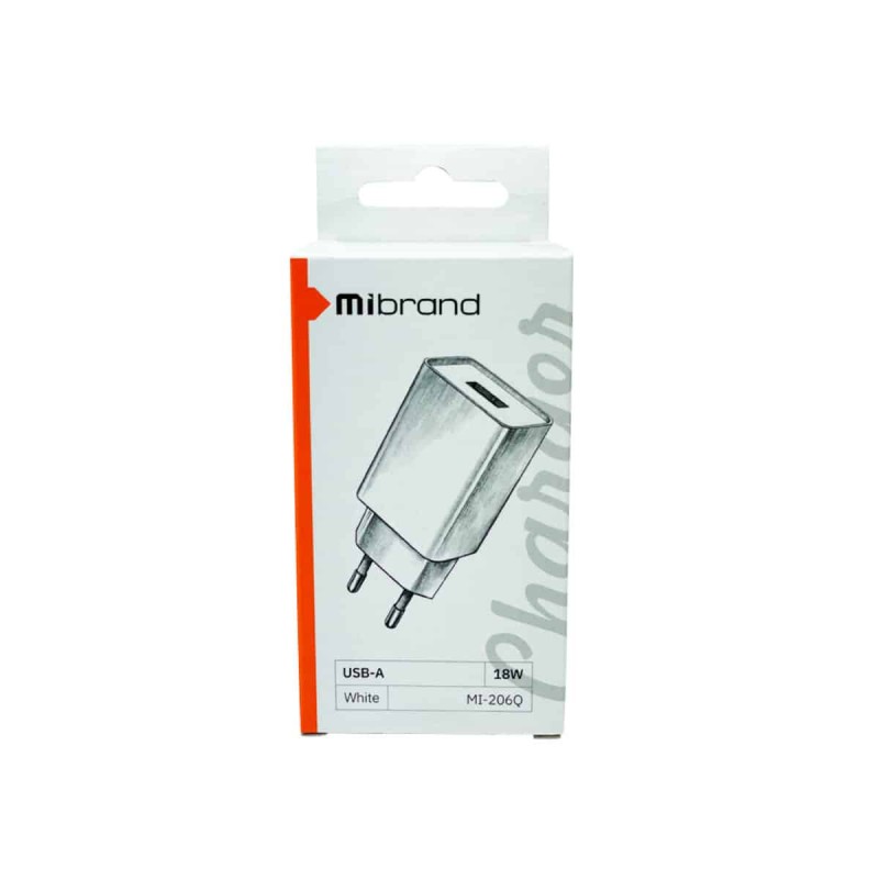 Мережевий зарядний пристрій Mibrand MI-206Q 18W Travel Charger USB-A White