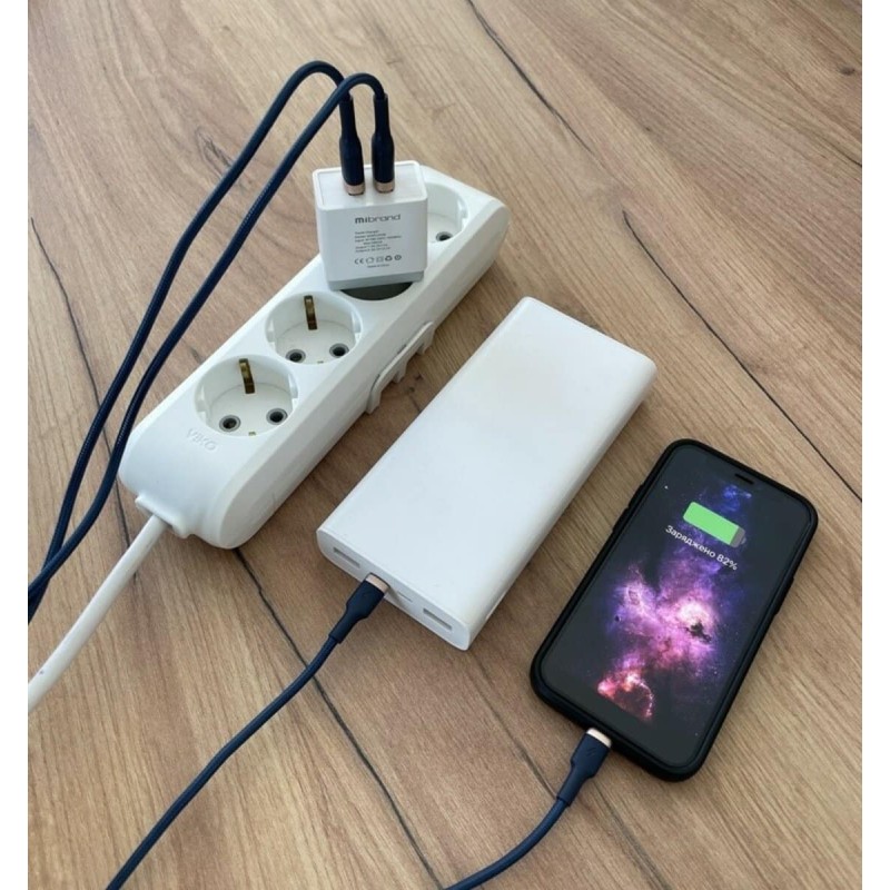 Мережевий зарядний пристрій Mibrand MI-02 Travel Charger 2USB-A White
