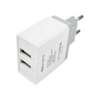 Мережевий зарядний пристрій Mibrand MI-02 Travel Charger 2USB-A White