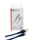 Кабель Mibrand MI-71 Metal Braided Cable USB for Type-C  2.4A 1m Navy Blue
