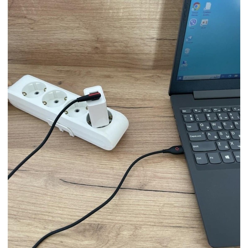 Кабель Mibrand MI-11 Two Colour Elbow Charging Line USB for Type-C 2A 1m Black