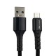 Кабель Mibrand MI-32 Nylon Charging Line USB for Micro 2A 0.5m Black