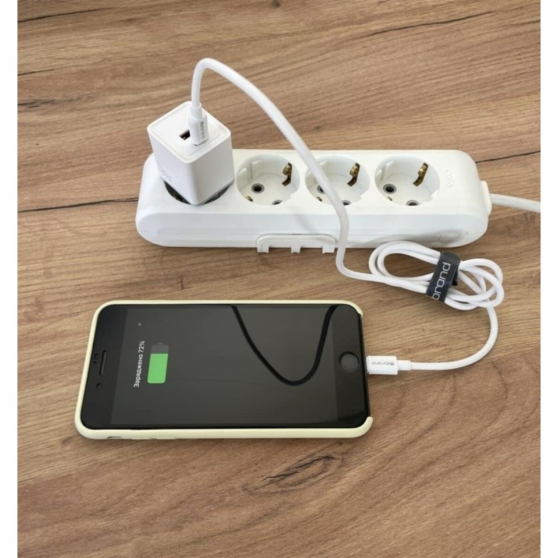 Кабель Mibrand MI-17 Flexible Charging Line Type-C for Lightning 5A 1m White