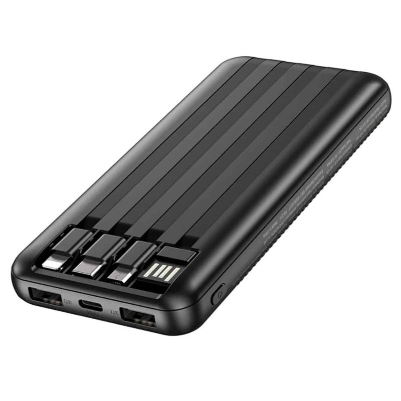 Зовнішній акумулятор BOROFONE BJ20 Mobile power bank with digital display and cable(10000mAh) Black
