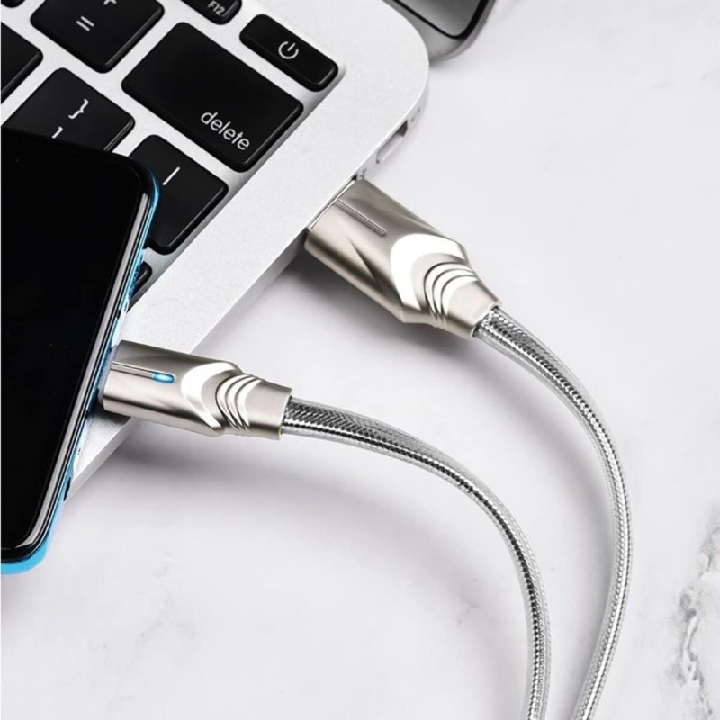 Кабель BOROFONE BU12 Synergy Type-C 2.4A 1.2m Silver