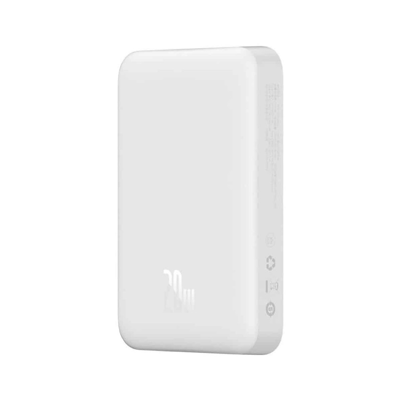 Зовнійшній акумулятор Baseus Magnetic Mini Wireless Fast Charge Power Bank 10000mAh 20W White