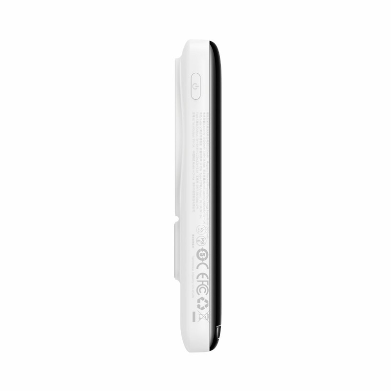 Зовнішній акумулятор Baseus Magnetic Bracket Wireless Fast Charge Power Bank 10000mAh 20W White