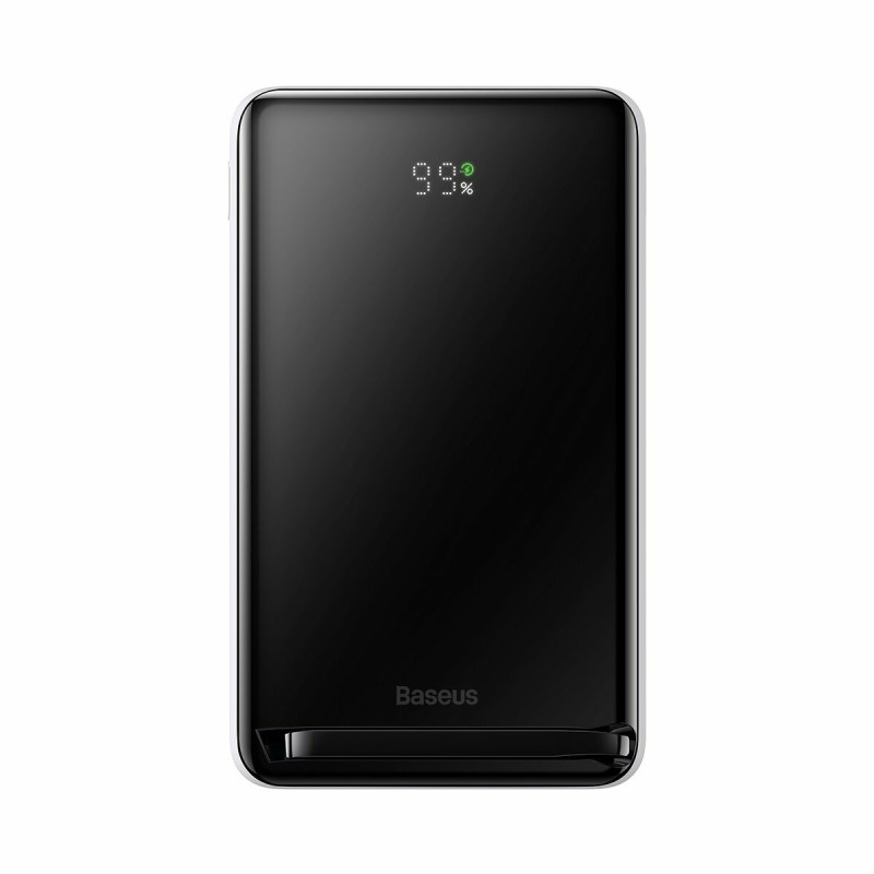 Зовнішній акумулятор Baseus Magnetic Bracket Wireless Fast Charge Power Bank 10000mAh 20W White