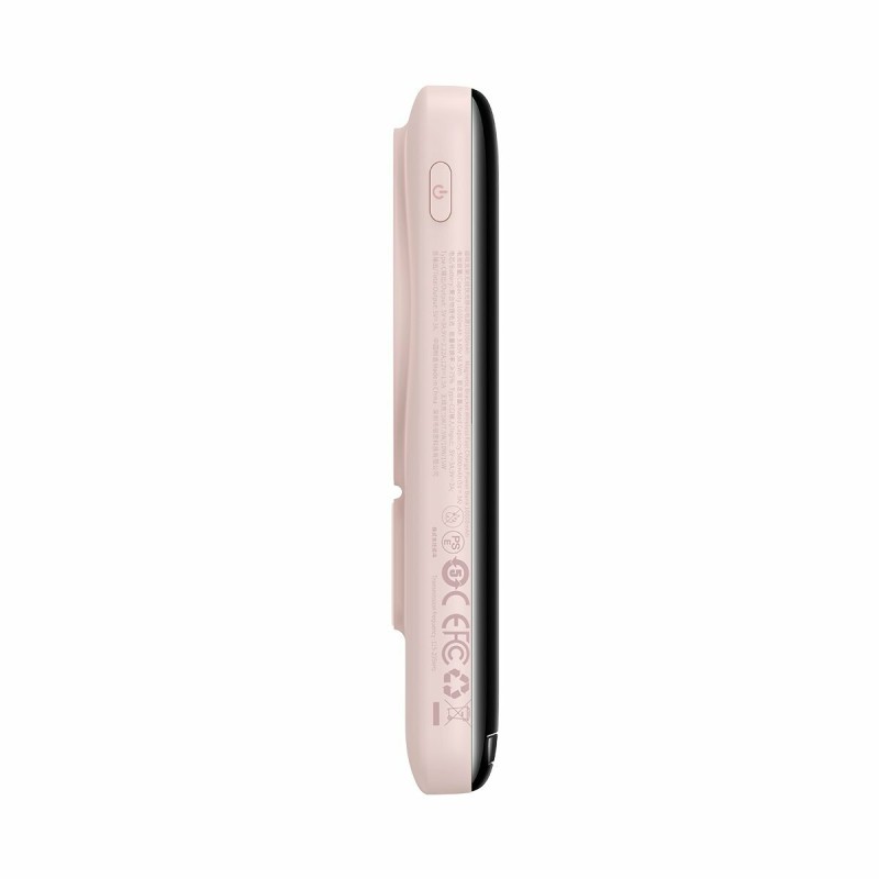 Зовнішній акумулятор Baseus Magnetic Bracket Wireless Fast Charge Power Bank 10000mAh 20W Pink