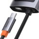 USB-Hub Baseus Metal Gleam Series 4-in-1 Multifunctional Type-C HUB Docking Station Gray (Type-C to USB3.0*3+RJ45*1)