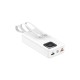 Зовнішній акумулятор REMAX Suji Series PD 20W+QC 22.5W  Fast Charging Cabled Power Bank 30000mAh  RPP-550 White