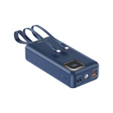 Зовнішній акумулятор REMAX Suji Series PD 20W+QC 22.5W  Fast Charging Cabled Power Bank 30000mAh  RPP-550 Blue