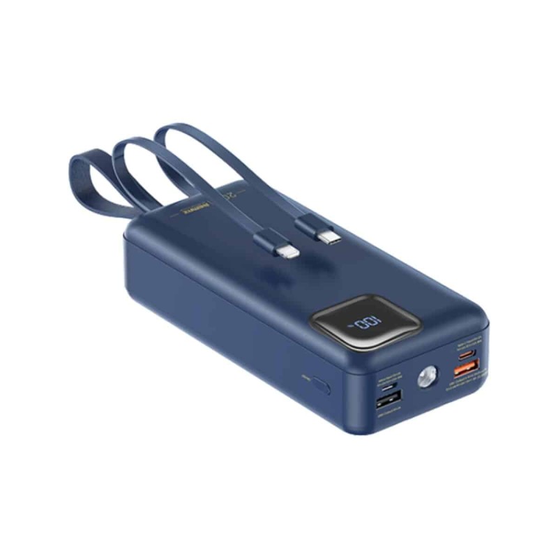 Зовнішній акумулятор REMAX Suji Series PD 20W+QC 22.5W  Fast Charging Cabled Power Bank 30000mAh  RPP-550 Blue