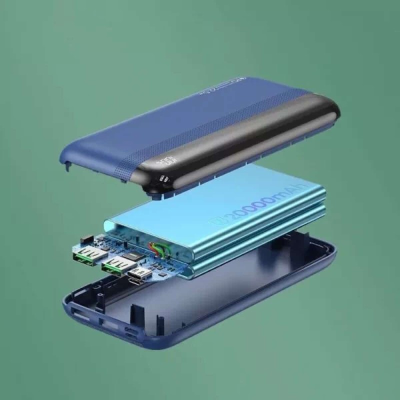 Зовнішній акумулятор REMAX Kiren Series PD20W+QC22.5W Fast Charging Power Bank  20000mAh RPP-180 Blue