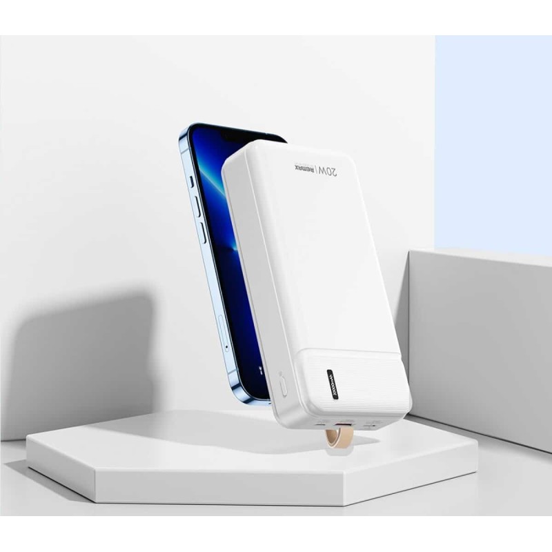 Зовнішній акумулятор REMAX Pure Series PD20W+QC18W  Multi-compatible Fast Charging Power Bank 30000Mah RPP-289 White
