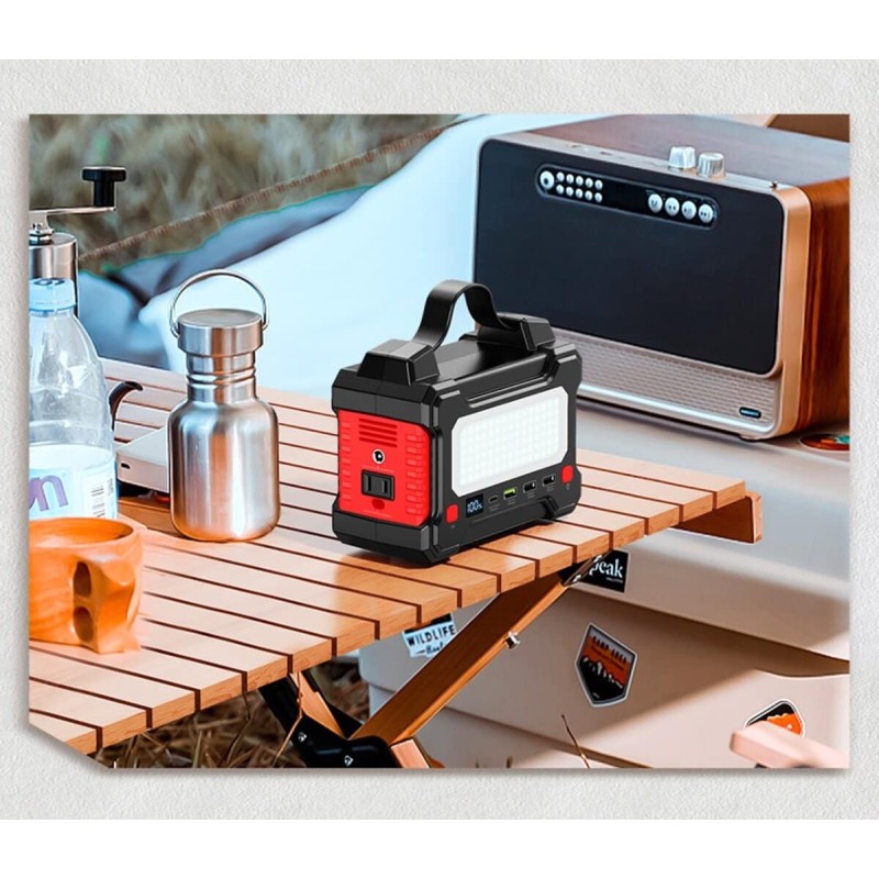 Портативна зарядна станція REMAX Tank Series Multifunctional Portable Power Station RPP-325 150W 36000mAh Black-Red