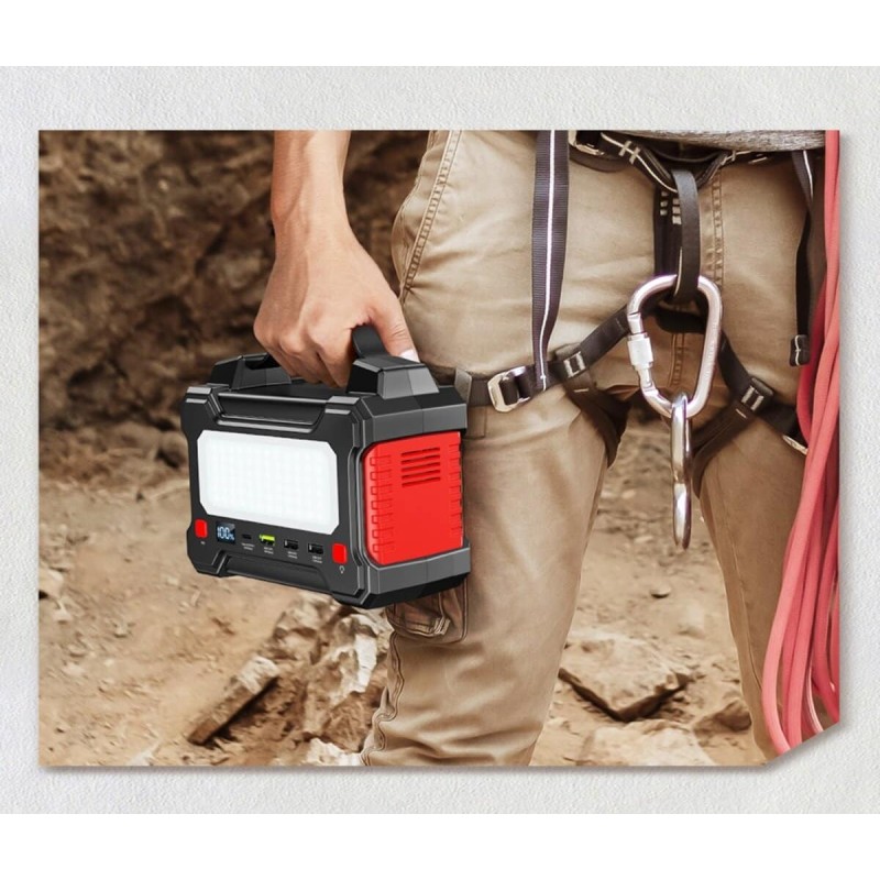 Портативна зарядна станція REMAX Tank Series Multifunctional Portable Power Station RPP-325 150W 36000mAh Black-Red
