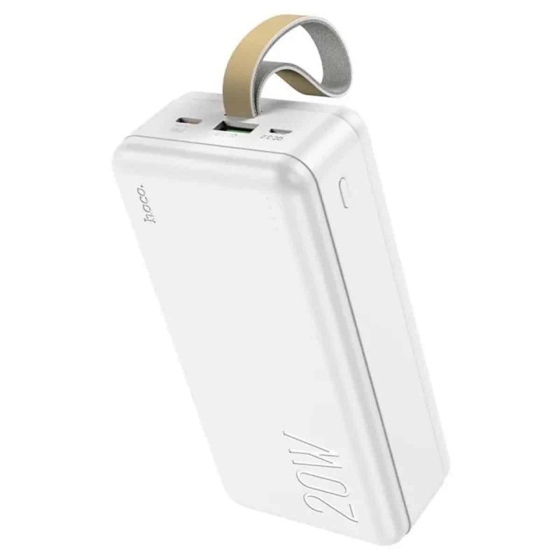 Зовнішній акумулятор HOCO J87B Tacker PD20W+QC3.0 power bank(30000mAh) White