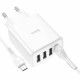 Мережевий зарядний пристрій HOCO C102A Fuerza QC3.0 four-port charger set(Micro) White