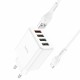 Мережевий зарядний пристрій HOCO C102A Fuerza QC3.0 four-port charger set(Micro) White