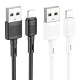 Кабель HOCO X83 USB to iP 2.4A, 1m, PVC, PVC connectors, Black