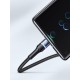 Кабель Usams US-SJ536 U76 Type-C 6A Fast Charging & Data Cable With Colorful Light 1.2m Black
