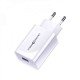МЗП Usams T48 Travel Charger Kit 18W (T22 Single USB QC3.0 Charger EU+Uturn Type-C Cable 1M) White