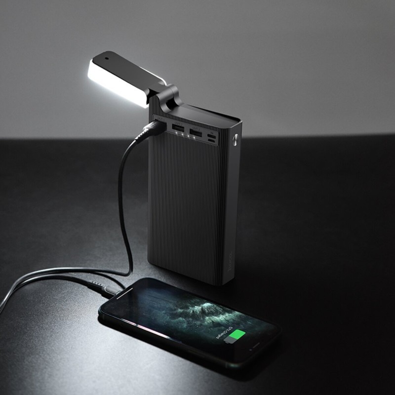 Зовнішній акумулятор HOCO J62 Jove table lamp mobile power bank(30000mAh) Black