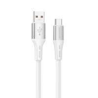 Кабель BOROFONE BX88 Solid silicone charging data cable for Type-C White